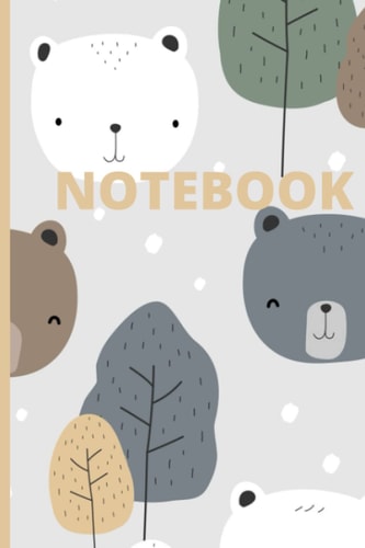 Notebook: Cute Teddy notebook single lines ruled 100 pages