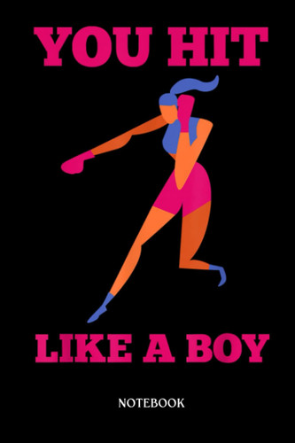 Boxing Notebook: Female Boxing Women Boxer Pink Gloves Girls Novelty Feminist | Blank Lined Workbook for Writing Notes| Ruled White Paper | Large Note Book ( 6*9 in) 120 Pages.