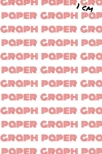 Red repeating design for graph paper 1 cm graph notebook
