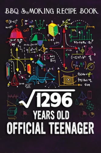 BBQ Smoking Recipe Book :Square Root Of 1296 36 Years Old Official Birthday: Gifts for Women:Pitmaster Journal Notebook for Testing and Perfecting ... cook temps, times, and more!,Birthday Gifts