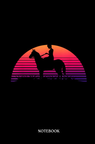 Horse Notebook: Horse Girl Sunset Equestrian Sport Horseshoe Stable Dressage | Cute Baby Horses Blank Lined Notebook: 120 Pages 6x9" | Horses Workbook For Teens Kids Students Girls
