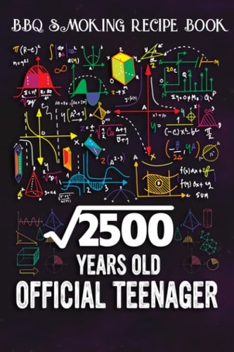 BBQ Smoking Recipe Book :Square Root Of 2500 50 Years Old Official Birthday: Gifts for Friends:Pitmaster Journal Notebook for Testing and Perfecting ... cook temps, times, and more!,Birthday Gifts