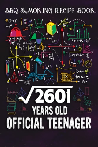 BBQ Smoking Recipe Book :Square Root Of 2601 51 Years Old Official Birthday: Gifts for Grandma:Pitmaster Journal Notebook for Testing and Perfecting ... cook temps, times, and more!,Birthday Gifts