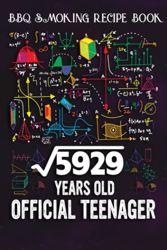 BBQ Smoking Recipe Book :Square Root Of 5929 77 Years Old Official Birthday: Gifts for Him:Pitmaster Journal Notebook for Testing and Perfecting ... cook temps, times, and more!,Birthday Gifts