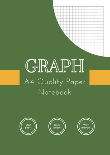 A4 Graph Maths Paper Notebook 200 pages with Margins and Borders