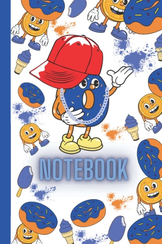 NOTEBOOK: Donut Notebook journal 6x9 po with 120 lined pages .