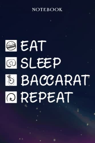 Baccarat Retirement Gifts for Men Women Coworker - Eat Sleep Baccarat Repeat: Gifts for Men - Funny Happy Retirement Gifts Ideas for Him - Lined Journal Notebook,Hour