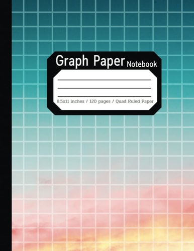 Graph Paper Notebook: Quad Ruled 2 squares per inch, Graph Paper Composition Notebook, Grid Paper Notebook Large 8.5" x 11", Math and Science Composition Notebook for Students.