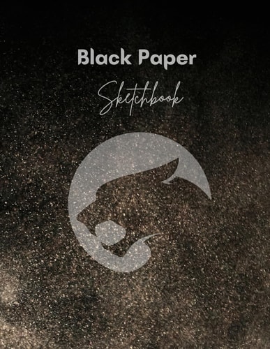 Black Paper Sketchbook: Reverse blank and ruled gel pen paper with gorgeous black panther cover for writing/ sketching / doodle art as a gift for ... and adults / 8.5"x11" of 100 sheets journal.
