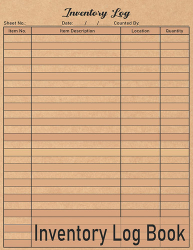 Inventory Log Book: Simple Inventory Tracker | Stock Record Book | Inventory Notebook Organizer | Inventory Log Book For Small Business, Home or Personal __8.5" x 11" Inches