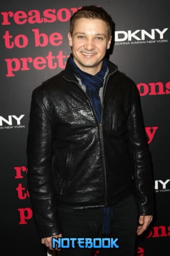 Notebook : Jeremy Renner Writing Notebook Gift For Men Women Teens 100 College Ruled Pages Thankgiving Notebook #709