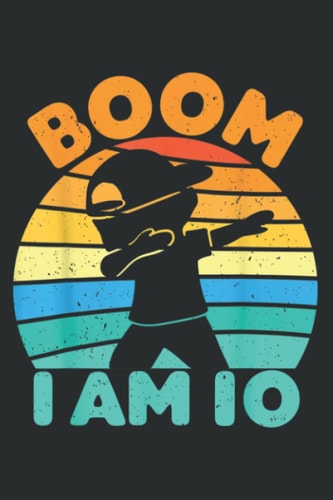 Boom I M 10 Years Old 10Th Birthday Party Dabbing Kids Boys: Lined Journal Notebook, 6x9 Inch, 120 Pages