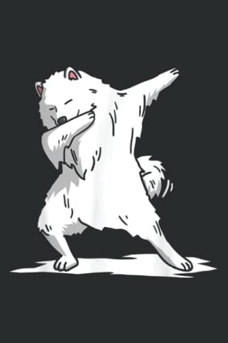Cute Dabbing Samoyed Dog Funny Dab Dance Gif: Lined Journal Notebook, 6x9 Inch, 120 Pages