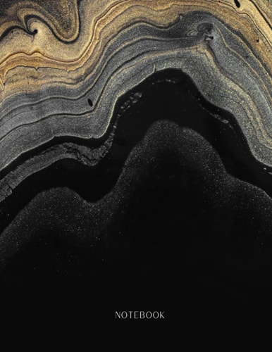 Notebook: Lined Notebook Journal | Black Marble | Artsy Aesthetic | 120 Pages | 8.5 x 11 inches