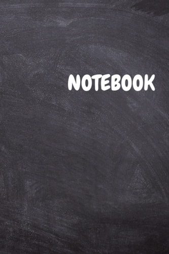 Dark notebook: checkered notebook 6x9 110 pages
