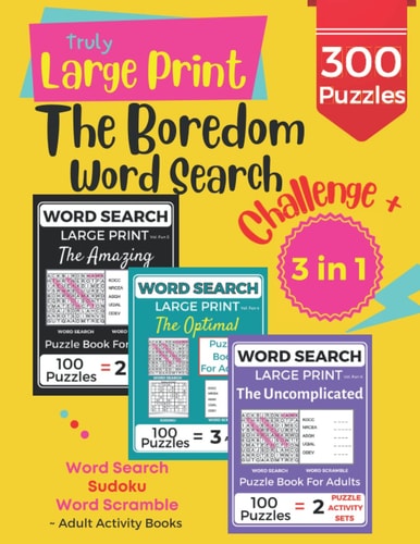 The Boredom Word Search Challenge +: Adult Activity Books :: Gift Set