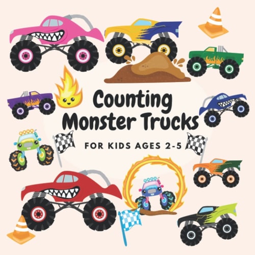 Counting Monster Trucks For Kids Ages 2-5: A Fun & Interactive Counting with Monster Trucks Puzzle Game Book for Toddler, Preschool & Kindergarten
