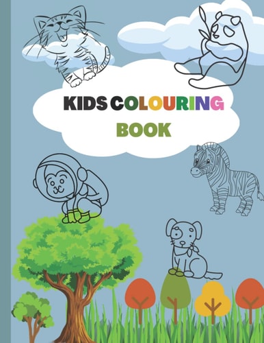KIDS COLORING BOOK: DOG,CAT,ELEPHANT ETC, PAINTING BOOK WITH BIG PICTURE