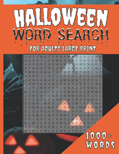 Halloween Word Search Large Print: Fall Word Search, Autumn Word Search Books for Adults, 1000+ Words To Find