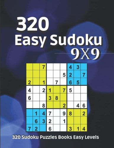 320 Sudoku Puzzles Books Easy Levels: Travel-friendly Sudoku puzzle book with 320 solutions