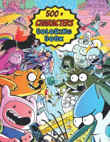 500 Characters Coloring Book: for Kids and Adults Fun, Easy, Relaxing (2-4 /4-8 /8-12) ages