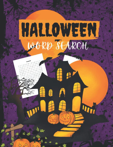 Halloween Word Search Activity Book for Teens and Adult Large Print: Halloween-themed book with 75 pages of word search activity.
