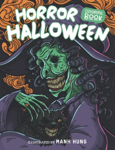 Horror Halloween Coloring Book Glimpse Into The World Of Monsters From Your Worst Nightmare