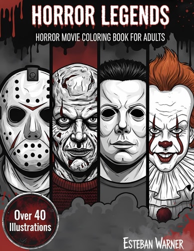Horror Movie Coloring Book For Adults