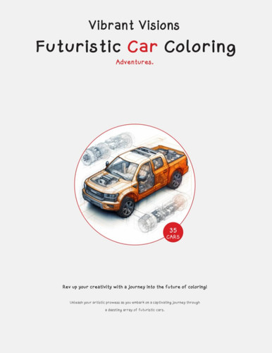 Vibrant Visions - Futuristic Car Coloring Adventures: Car Coloring Notebook