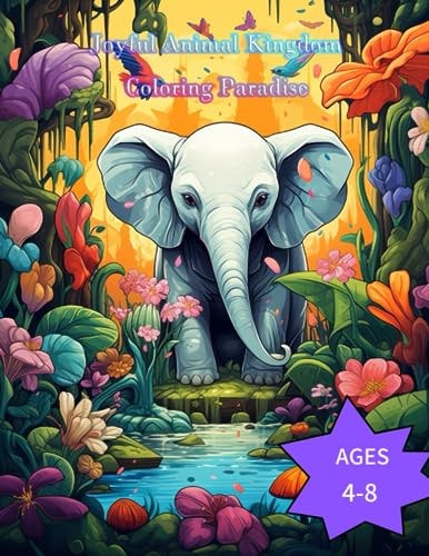 Joyful Animal Coloring Paradise - Relaxing Coloring Book for 4-8 Ages - Stress Relief, Creativity, Animals, Fun, Gift: Diverse Animal Kingdom: Explore ... creatures, making each page a new adventure.