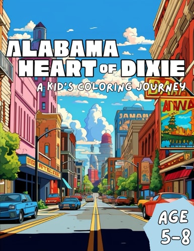 Colorful Alabama: A Kid's Coloring Journey Through the Heart of Dixie: A Kid's Coloring Journey