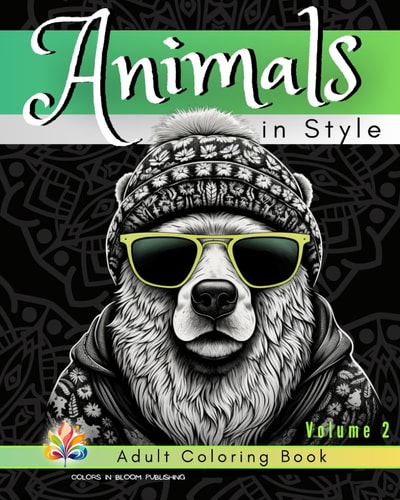 Animals in Style Volume 2: Adult Coloring Book