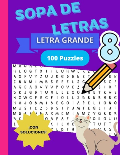 Sopas de Letras Brillantes: Entretenimiento de Letra Grande para Mentes Agudas: 100 Sopas de Letras (Spanish Edition)