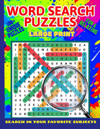 Word Search Puzzles: Large Print - Fun & Relaxing Puzzles
