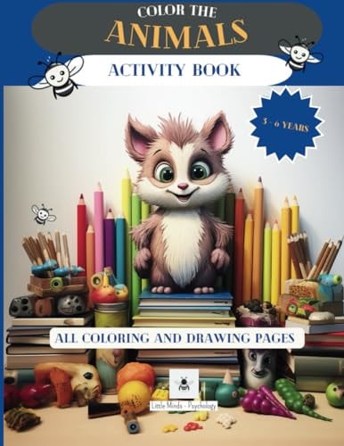 Color the Animals: Activity book for children aged 3-6 years