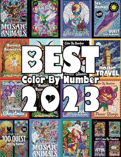 BEST Color By Number 2023: 50+ Color By Number Coloring Designs from 2023 for Adults Relaxation