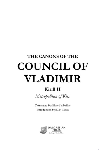 Canons of the Council of Vladimir