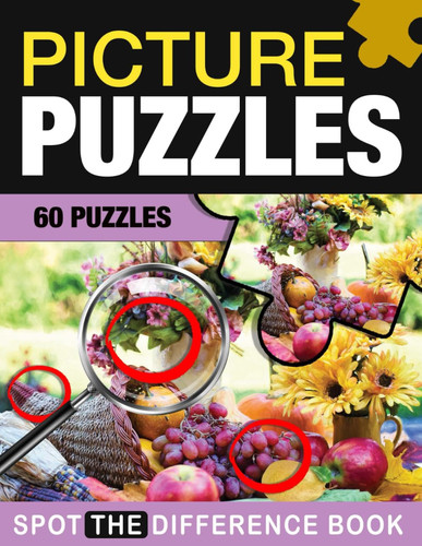 Spot the Difference Puzzle Book for Adults: Large Print Puzzle Books, Spot the Difference Puzzles For Adults, Kids, Seniors. Activity Book For Anxiety Relief