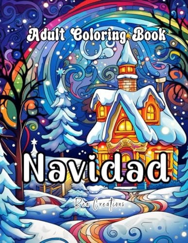 Navidad: Libro de colorear. 50 patrones navideños. Desarrolla tu creatividad. (Spanish Edition)