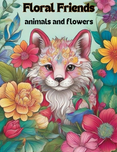 Floral Friends: An Animal and Flower Coloring Adventure