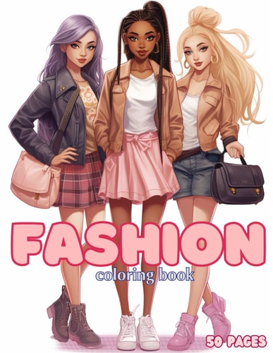 Fashion Coloring Book: 50 Pages of Cute Fashion