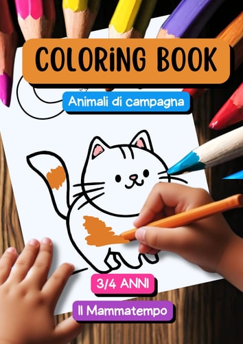 Coloring book, animali di campagna: Libro da colorare per bambini (Italian Edition)