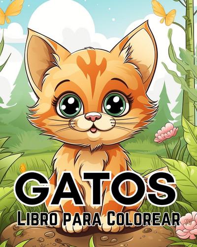 Libro para Colorear de Gatos para Niños de 8 a 12 años Gatos y Gatitos de Dibujos Animados Bonitos y Adorables