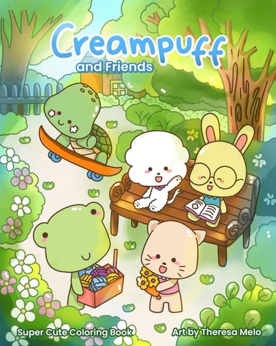 Creampuff and Friends, a super cute coloring book | Moon Creampuff: A creative and fun coloring series