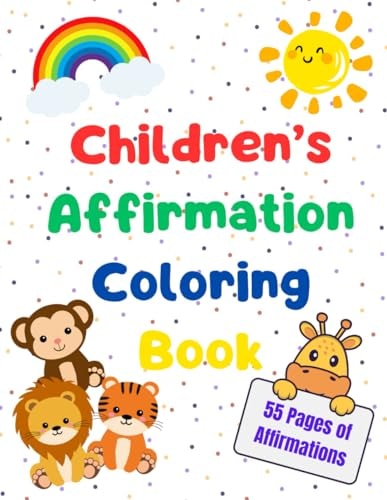 Affirmation Coloring Book for Kids | Affirmations | Simple Coloring Pages for Kids | Preschool | Kindergarten | Positive Words |