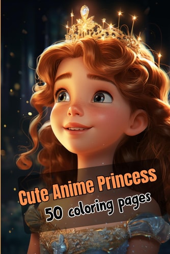 cute Anime Princess coloring book Manga Girl Coloring Book: Beautiful And Kawaii Manga Characters| Anime Coloring Book For Adults And kidsCute Fantasy Princesses, Gothic, Kawaii Girls, Boys