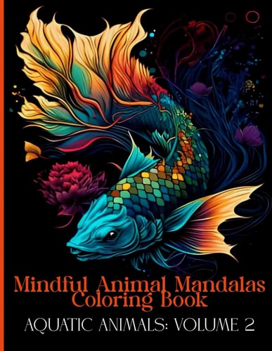 Mindful Animal Mandalas Coloring Book: Aquatic Animals Volume 2