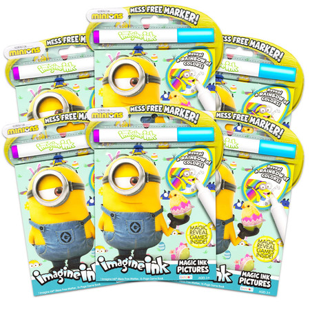 Minions Easter Imagine Ink Super Set for Kids - Easter Basket Stuffers Bundle with 6 No Mess Magic Ink Activity Books Featuring Despicable Me Minions (Minions Activity Book)