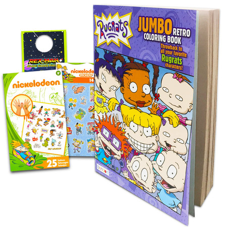 Rugrats Coloring Book Set - Rugrats Coloring Activity Books with Stickers, Tattoos, and More | Rugrats Coloring Bundle for Boys, Girls