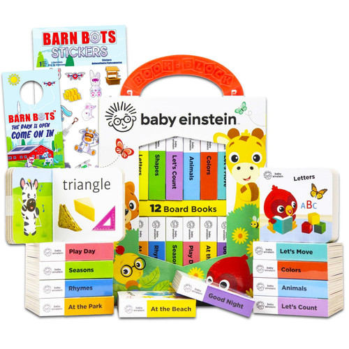 Baby Einstein Board Books Ultimate Bundle Set for Kids, Toddlers - Pack of 12 Baby Einstein Early Reader Board Books Plus Activity Pages, More | Early Learning Books for Babies